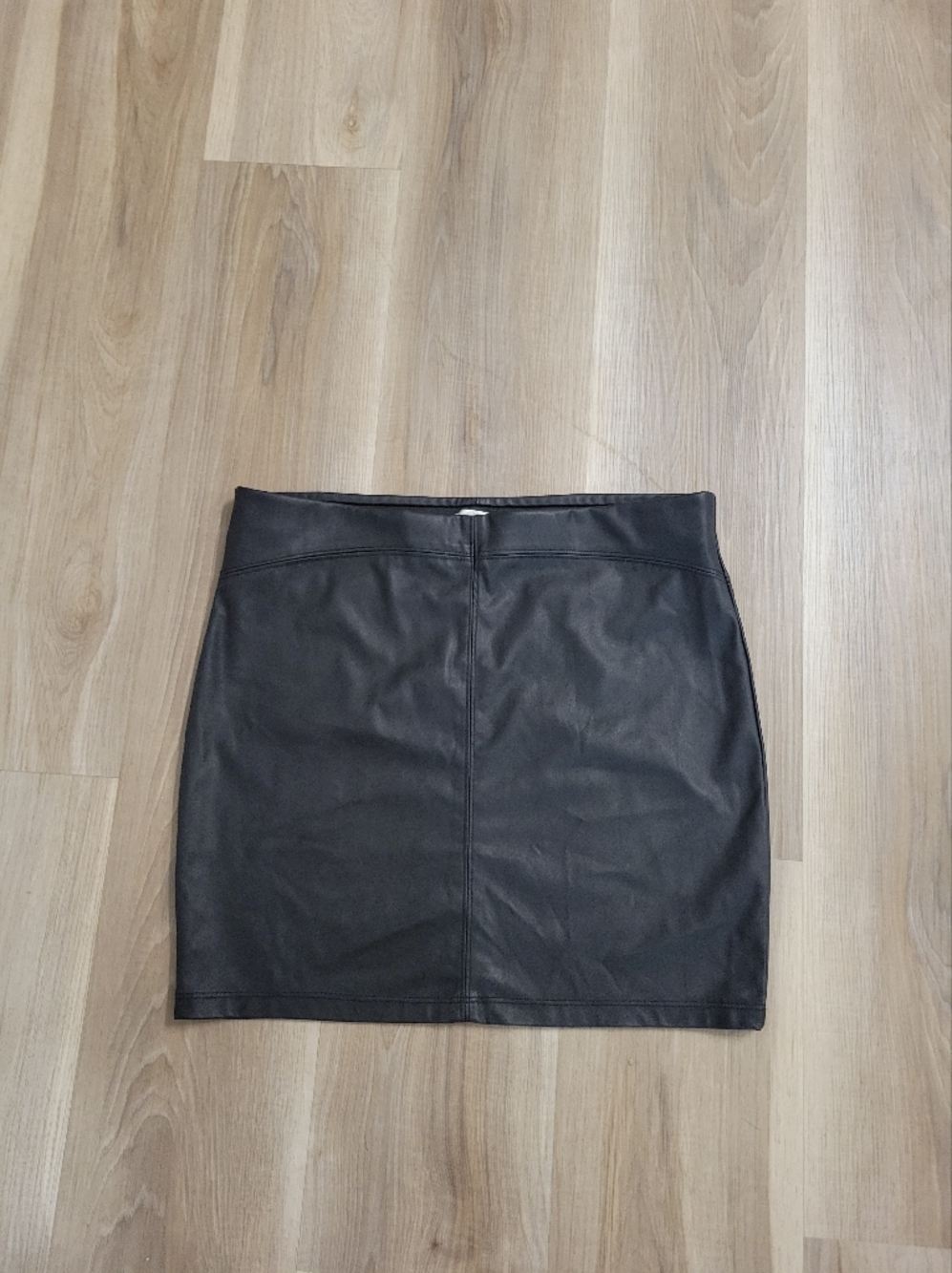 Dynamite Black Faux Leather Pencil Mini Skirt Size L